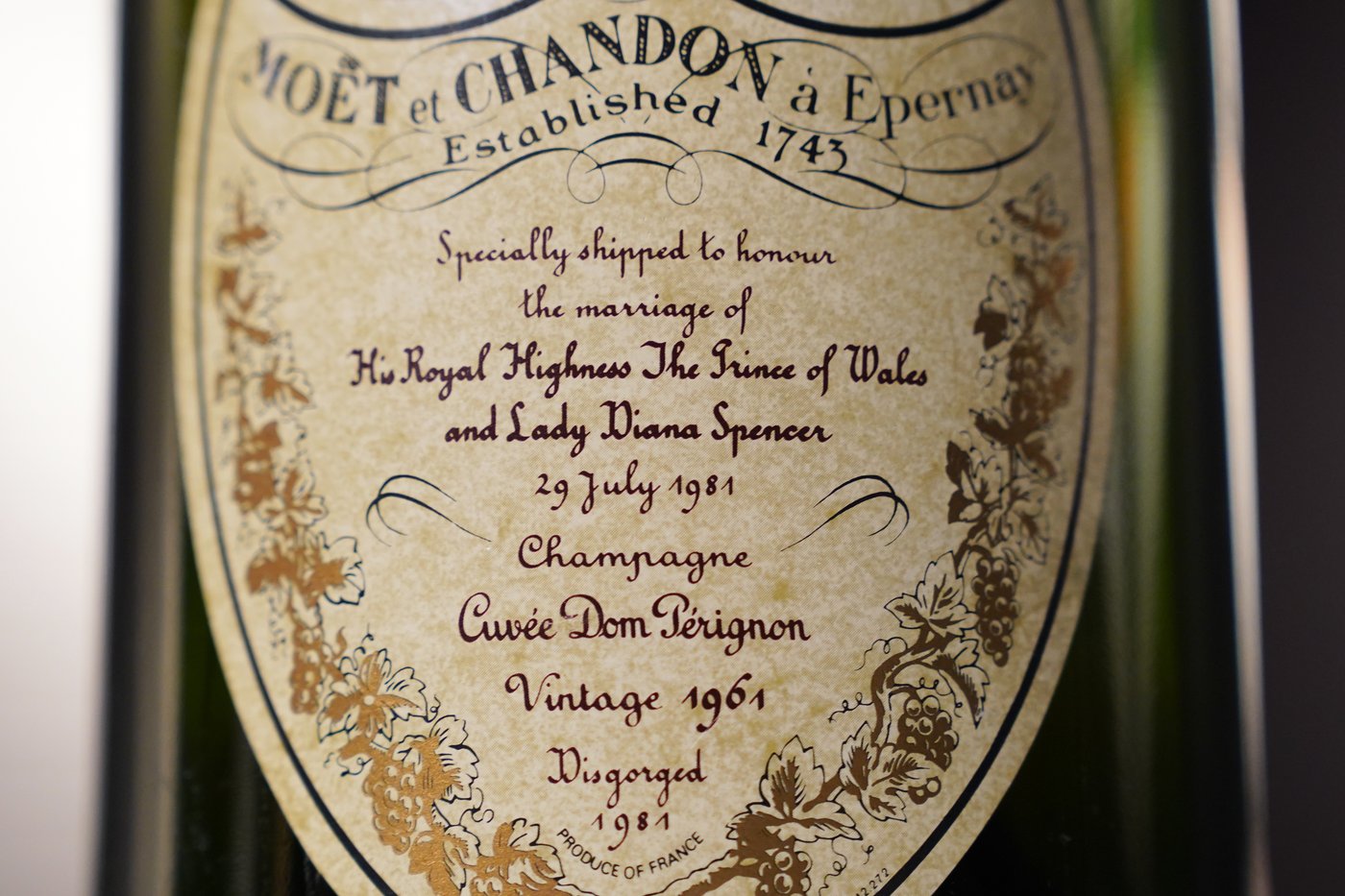 Rare Dom Pérignon champagne from Charles and Diana's wedding to be auctioned in Denmark | iNFOnews.ca Rare Dom Pérignon champagne from Charles and Diana's wedding to be auctioned in Denmark | iNFOnews.ca