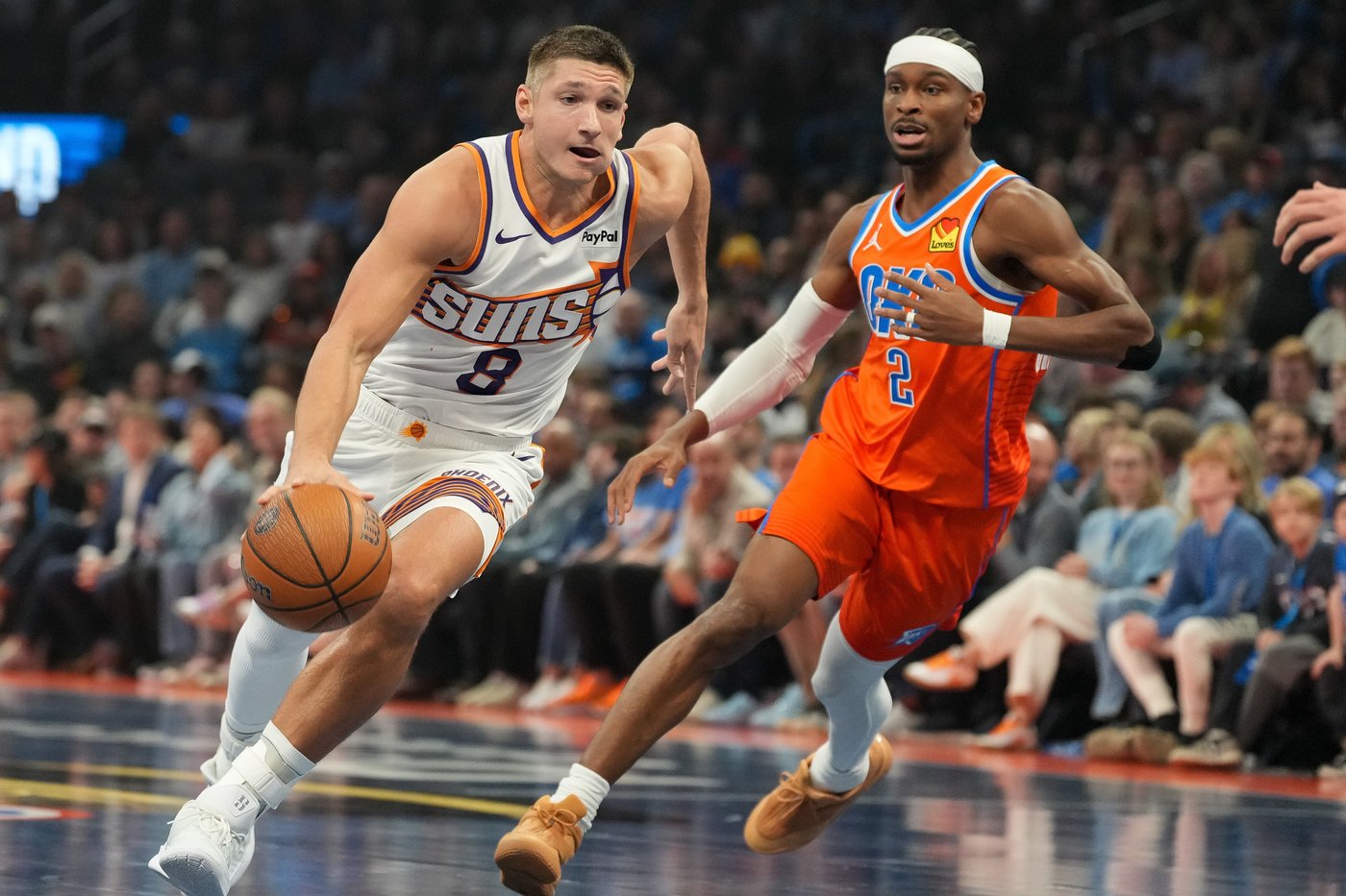 Suns' Grayson Allen ejected after shoving Thunder's Holmgren to the floor in NBA Cup quarterfinal | iNFOnews.ca