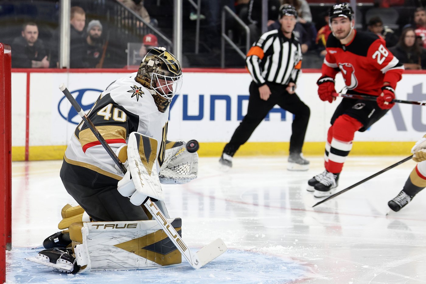 Theodore has goal and assist, Schmid gets shutout as Golden Knights beat Devils 3-0 | iNFOnews.ca