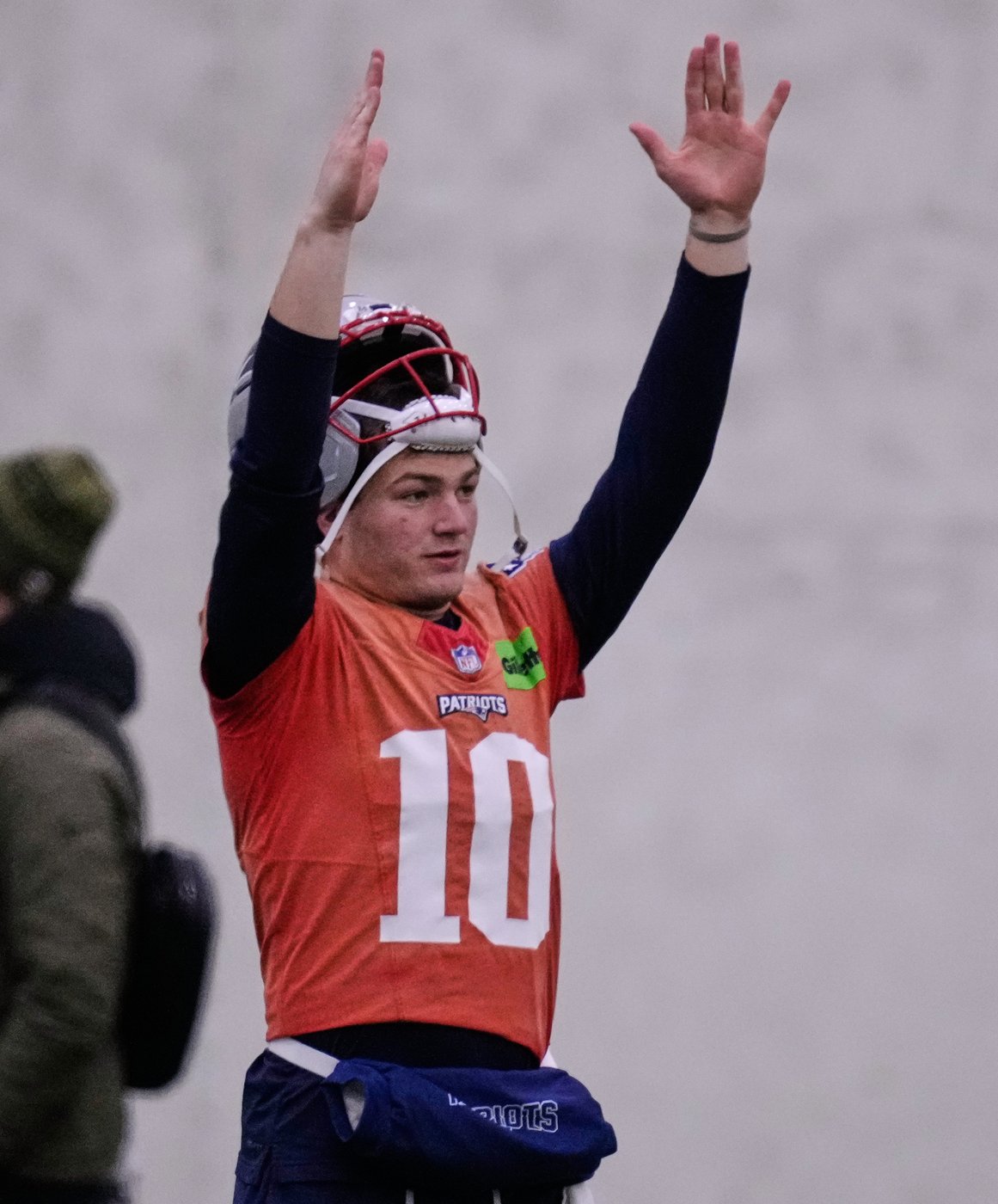 Drake Maye says he had a normal practice, even while listed as limited with a shoulder issue | iNFOnews.ca