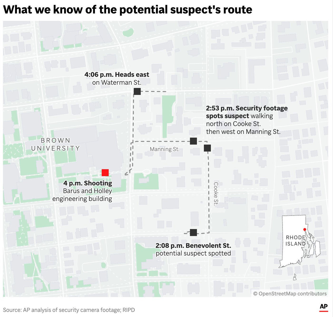 Investigators release video timeline of the Brown campus shooting suspect's movements | iNFOnews.ca Investigators release video timeline of the Brown campus shooting suspect's movements | iNFOnews.ca