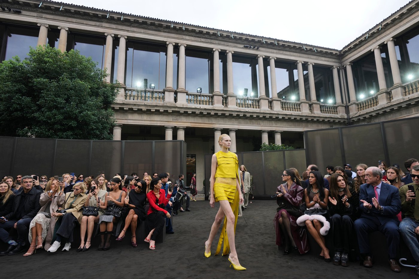 Ferragamo's chartreuse bags and shoes pop against 1920s- inspired co-ed collection | iNFOnews.ca
