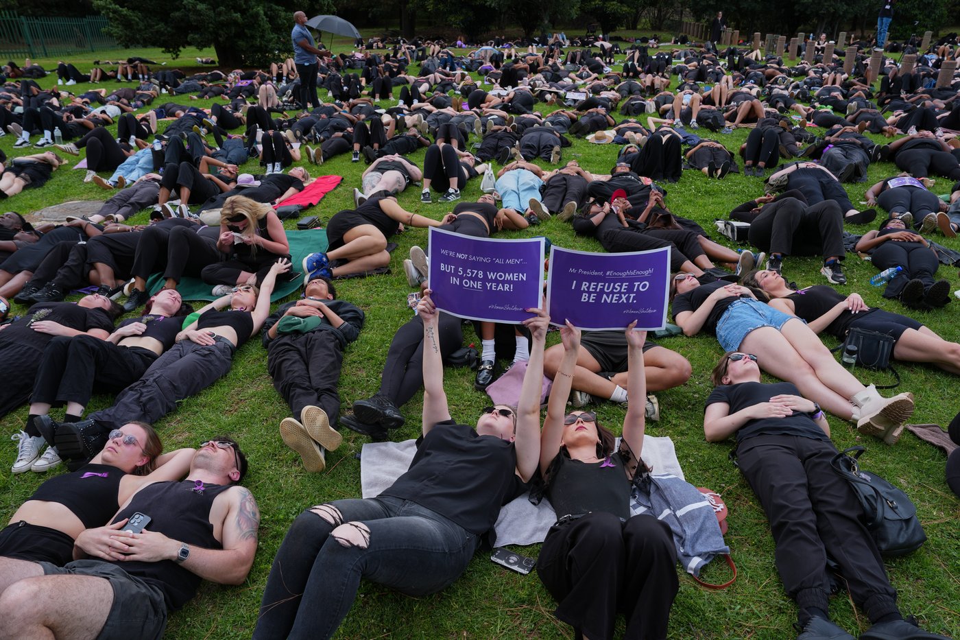 South African women stage lie-down protest against gender-based violence ahead of G20 summit | iNFOnews.ca