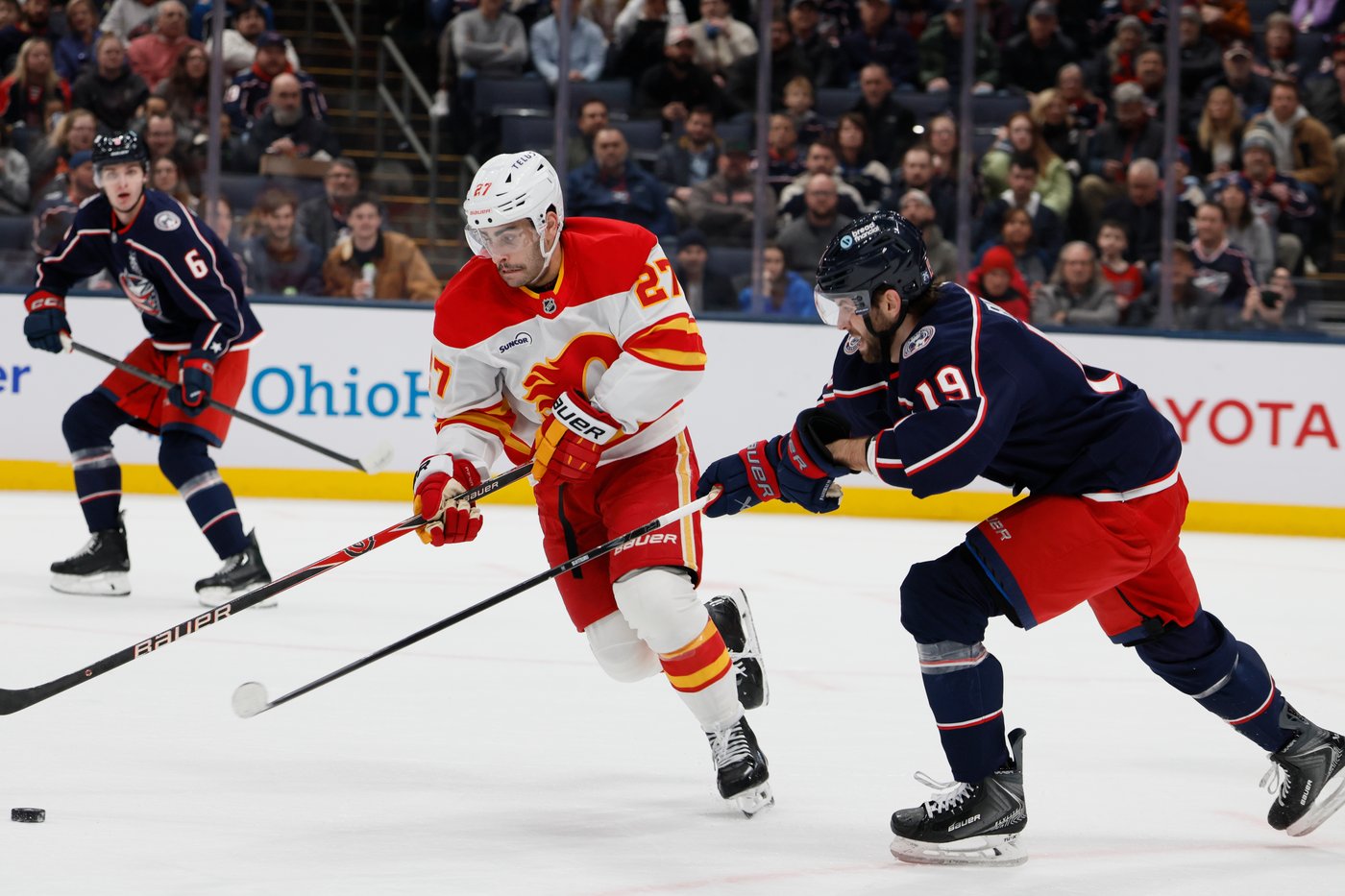 Jenner's goal propels Blue Jackets to 5-3 win over Flames in Bowness' debut as coach | iNFOnews.ca Jenner's goal propels Blue Jackets to 5-3 win over Flames in Bowness' debut as coach | iNFOnews.ca