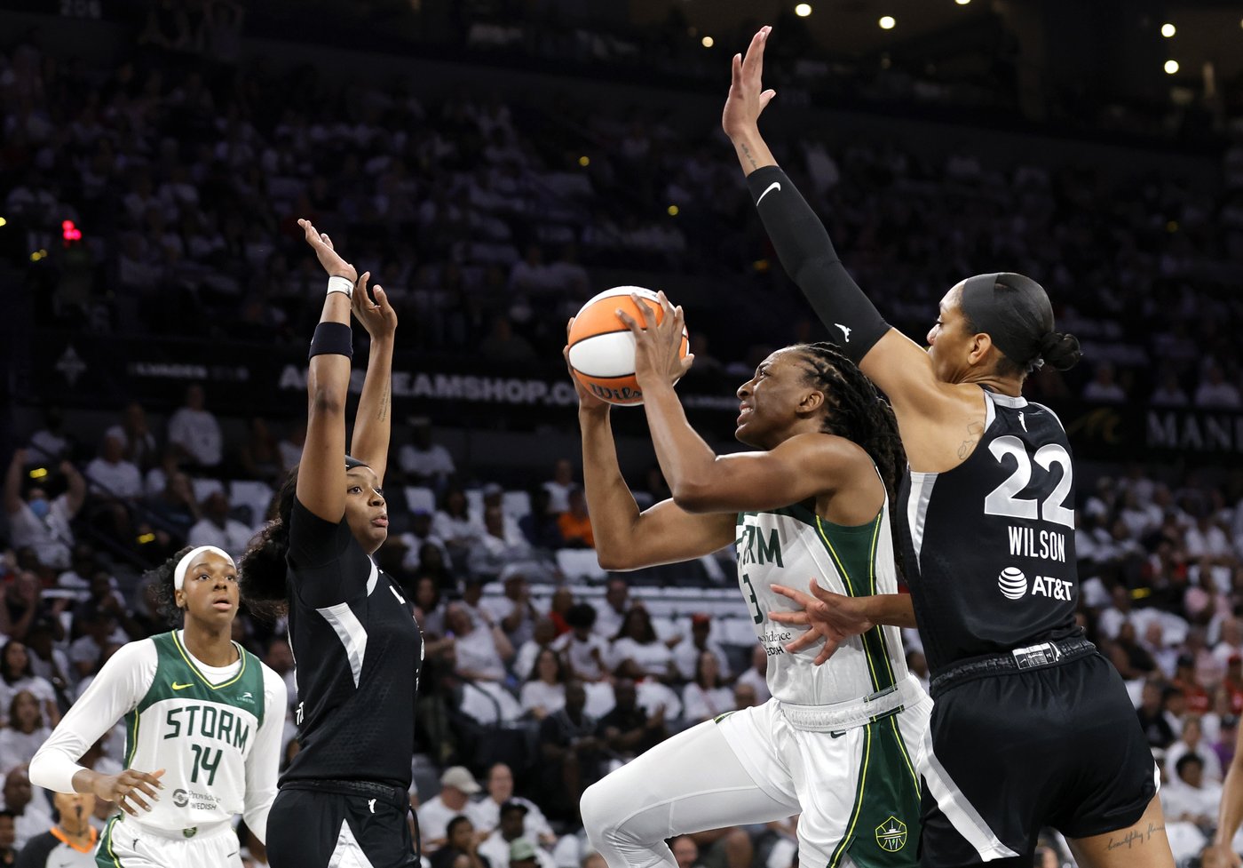 Aces beat Storm 102-77 in playoff opener after winning final 16 regular-season games | iNFOnews.ca