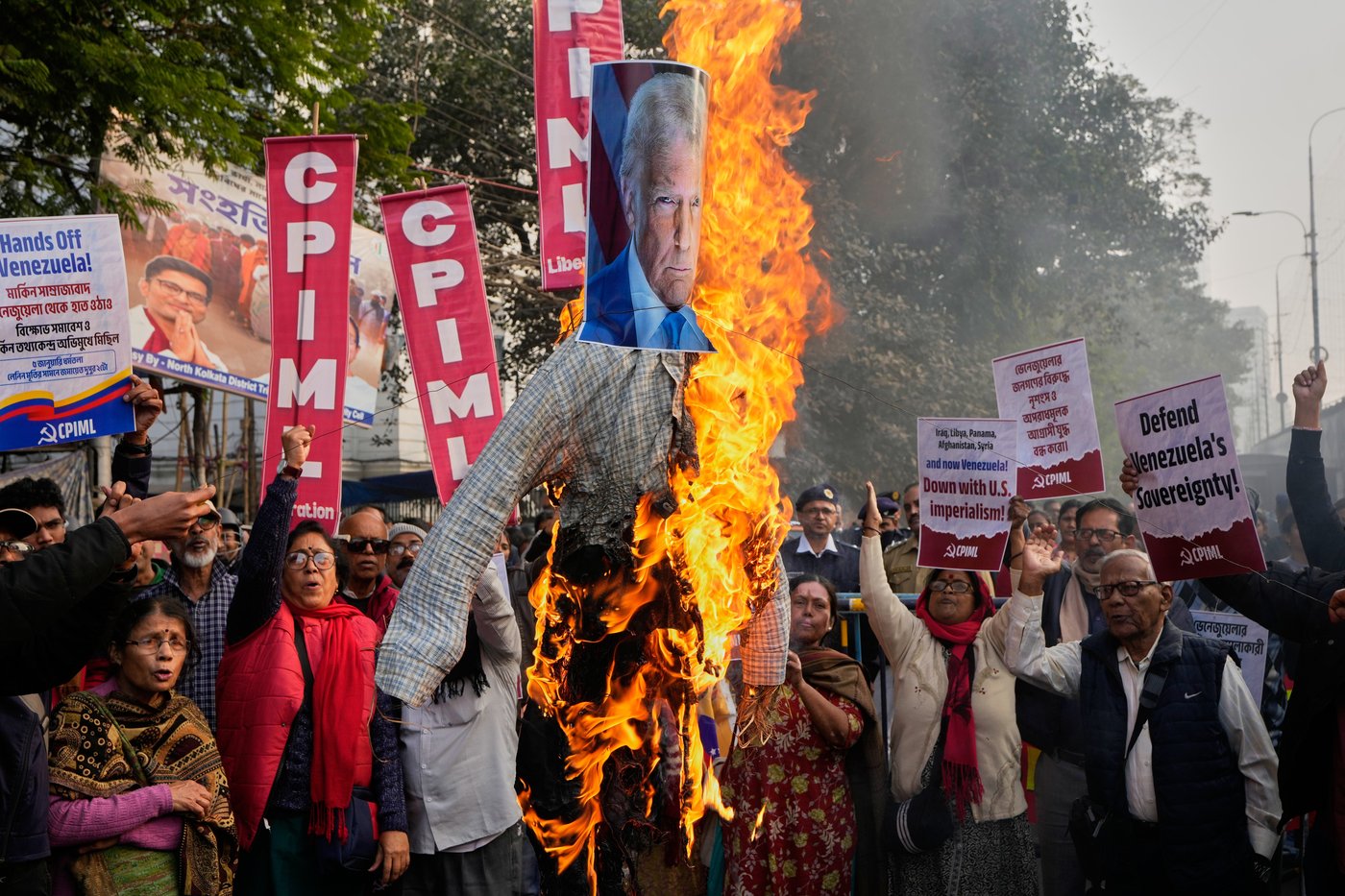 Photos show people reacting to the US capture of Venezuelan President Nicolas Maduro | iNFOnews.ca