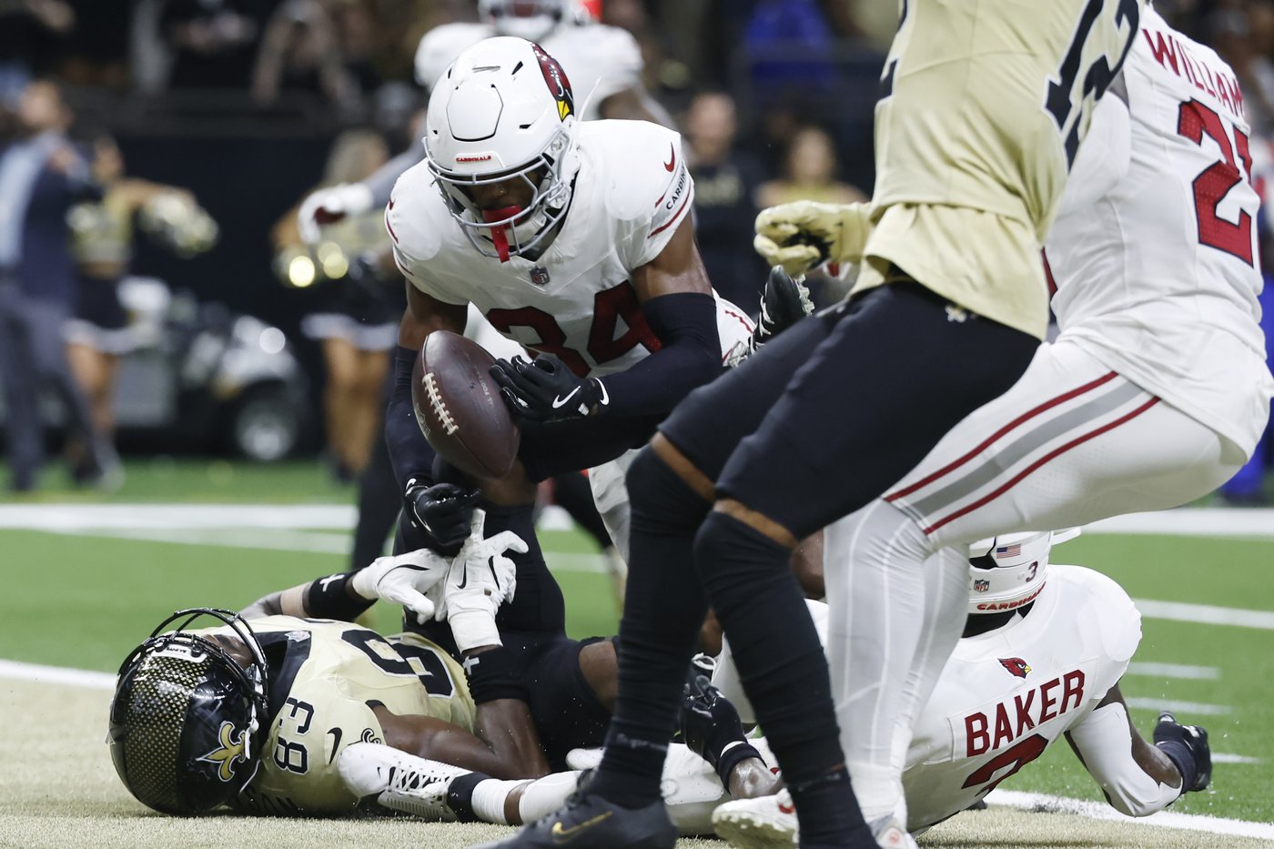 Murray throws 2 TD passes to help the Cardinals hold on 20-13 in Saints coach Moore's debut | iNFOnews.ca Murray throws 2 TD passes to help the Cardinals hold on 20-13 in Saints coach Moore's debut | iNFOnews.ca
