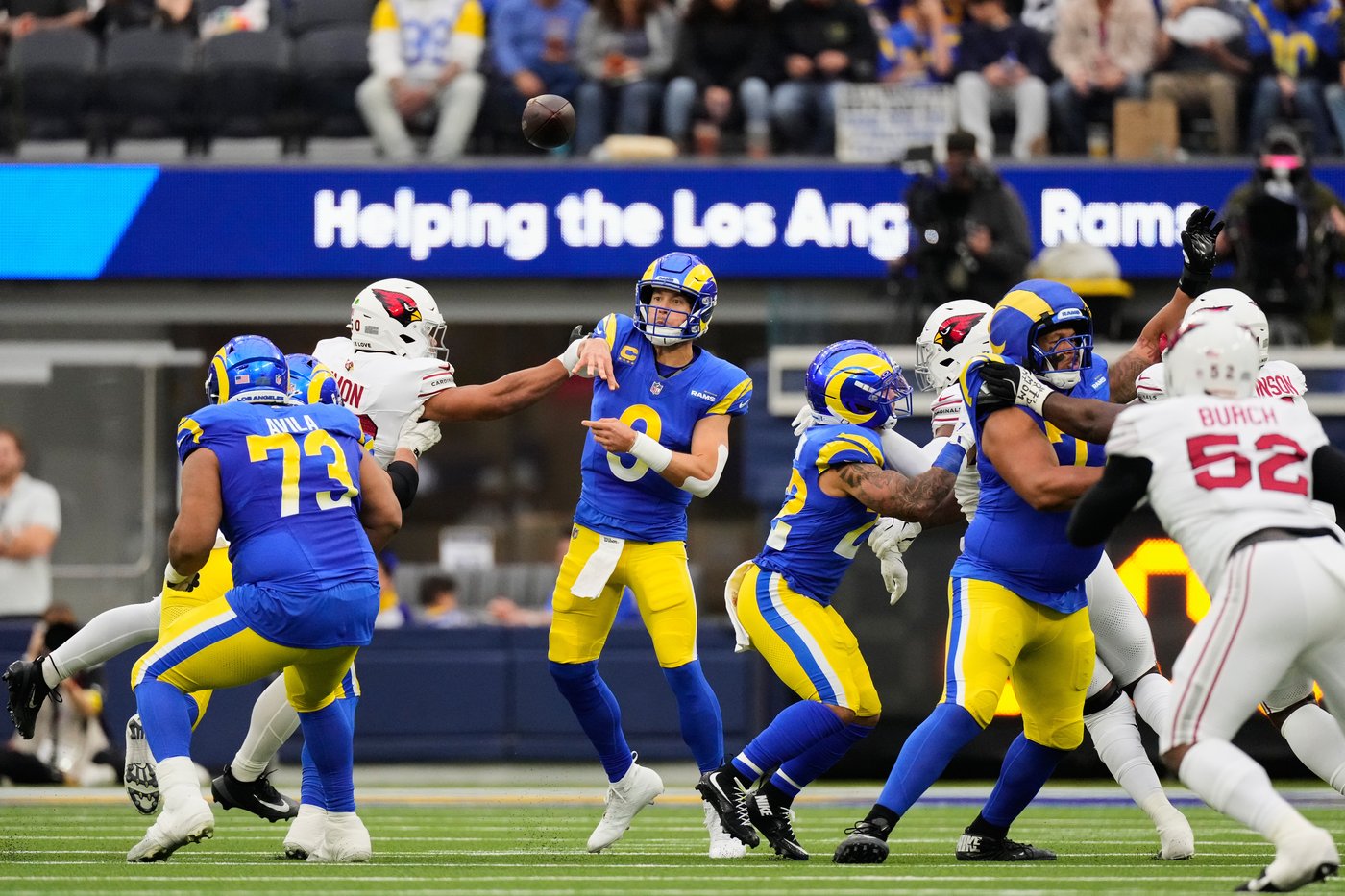 Stafford throws 4 more touchdown passes, and Rams beat Cardinals 37-20 to secure No. 5 NFC seed | iNFOnews.ca Stafford throws 4 more touchdown passes, and Rams beat Cardinals 37-20 to secure No. 5 NFC seed | iNFOnews.ca