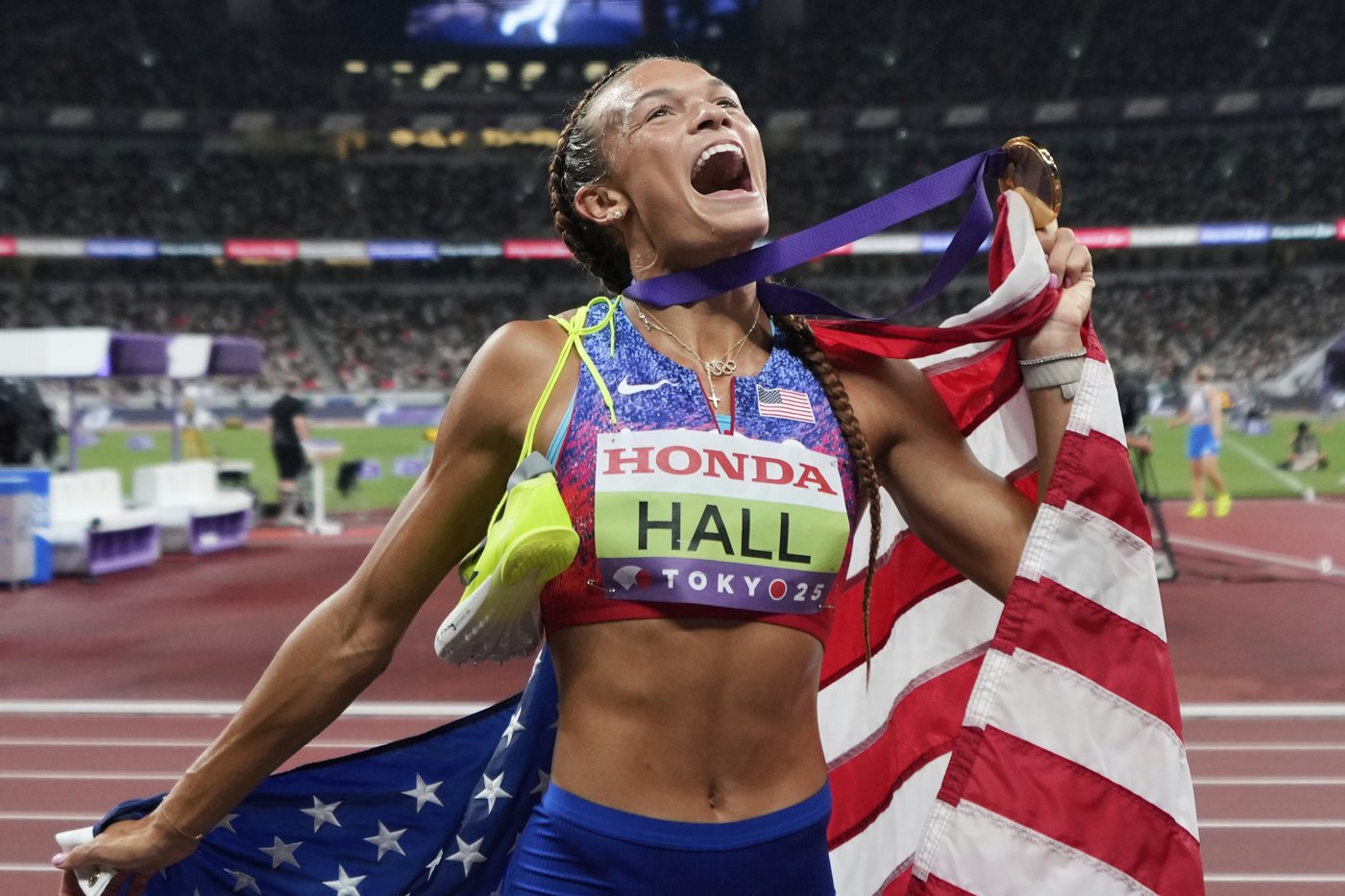 Anna Hall rediscovers love for track, joins Jackie Joyner-Kersee as a US heptathlon world champion | iNFOnews.ca