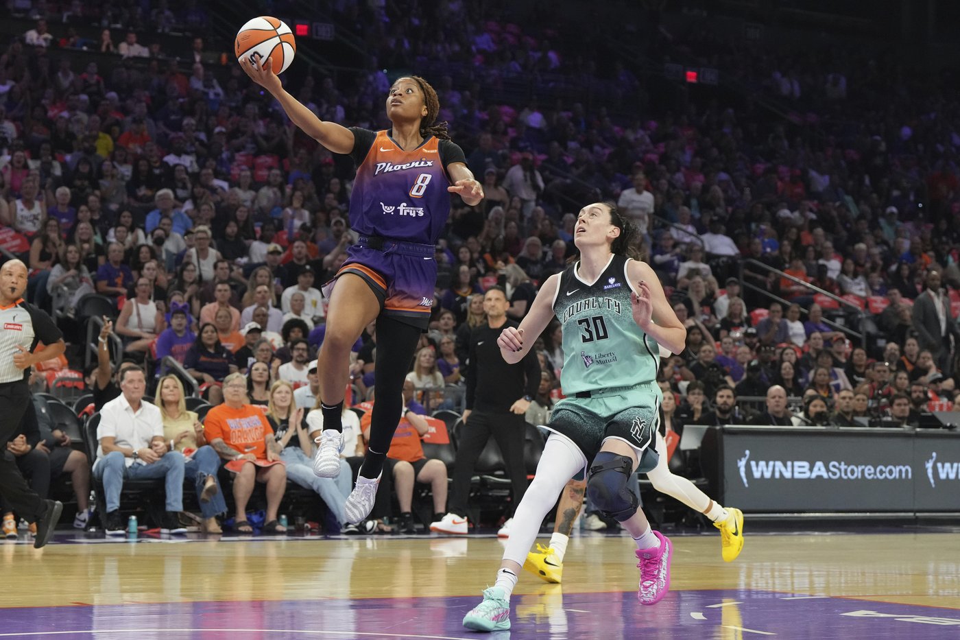 Thomas has a triple-double as the Mercury eliminate the defending WNBA champion Liberty 79-73 | iNFOnews.ca