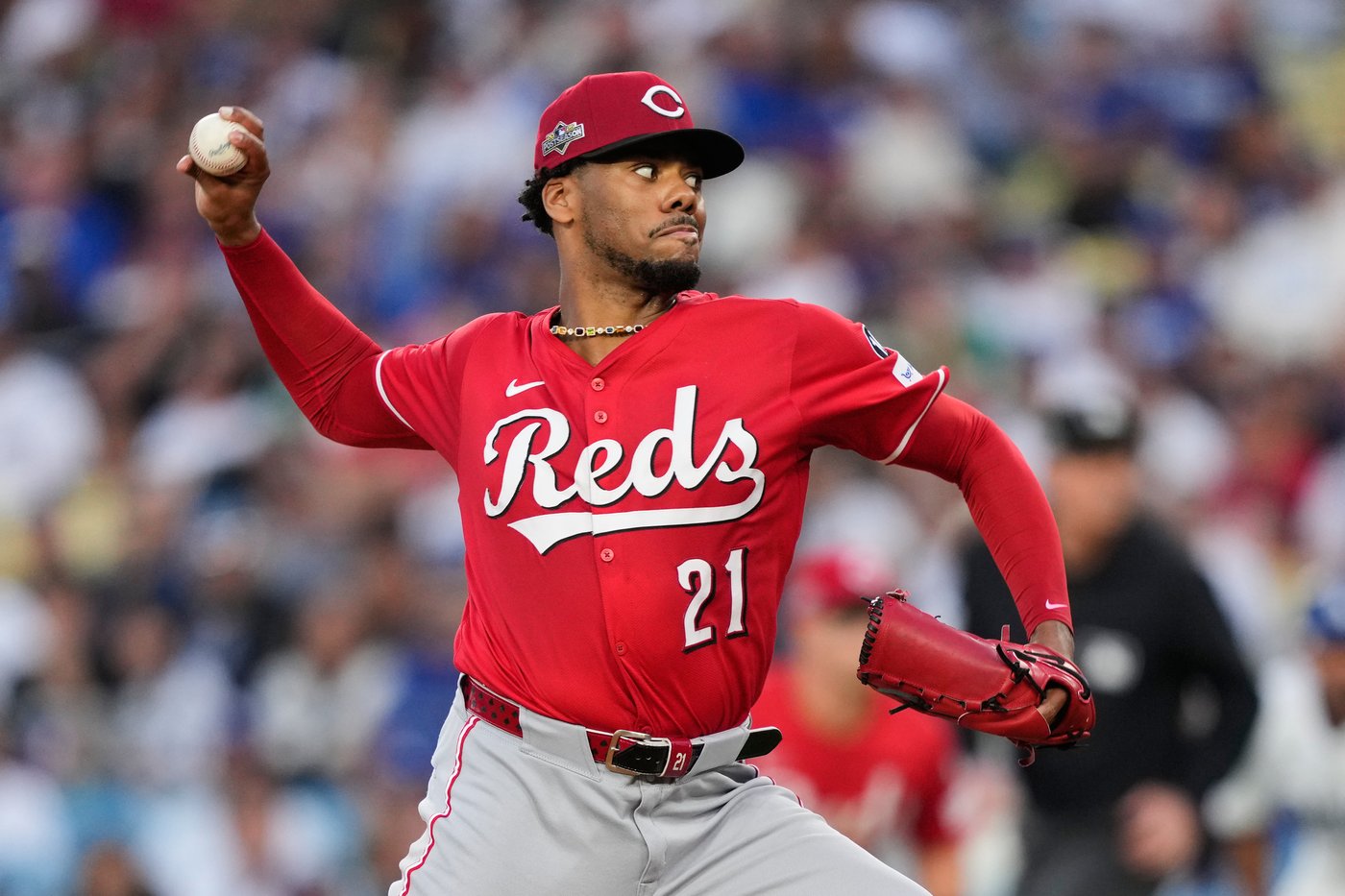 Reds ace Hunter Greene rocked in postseason debut back home in LA | iNFOnews.ca