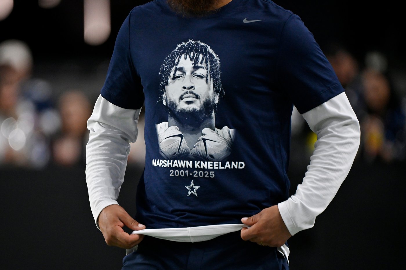 Cowboys honor Marshawn Kneeland before facing Raiders in 1st game since his death | iNFOnews.ca Cowboys honor Marshawn Kneeland before facing Raiders in 1st game since his death | iNFOnews.ca
