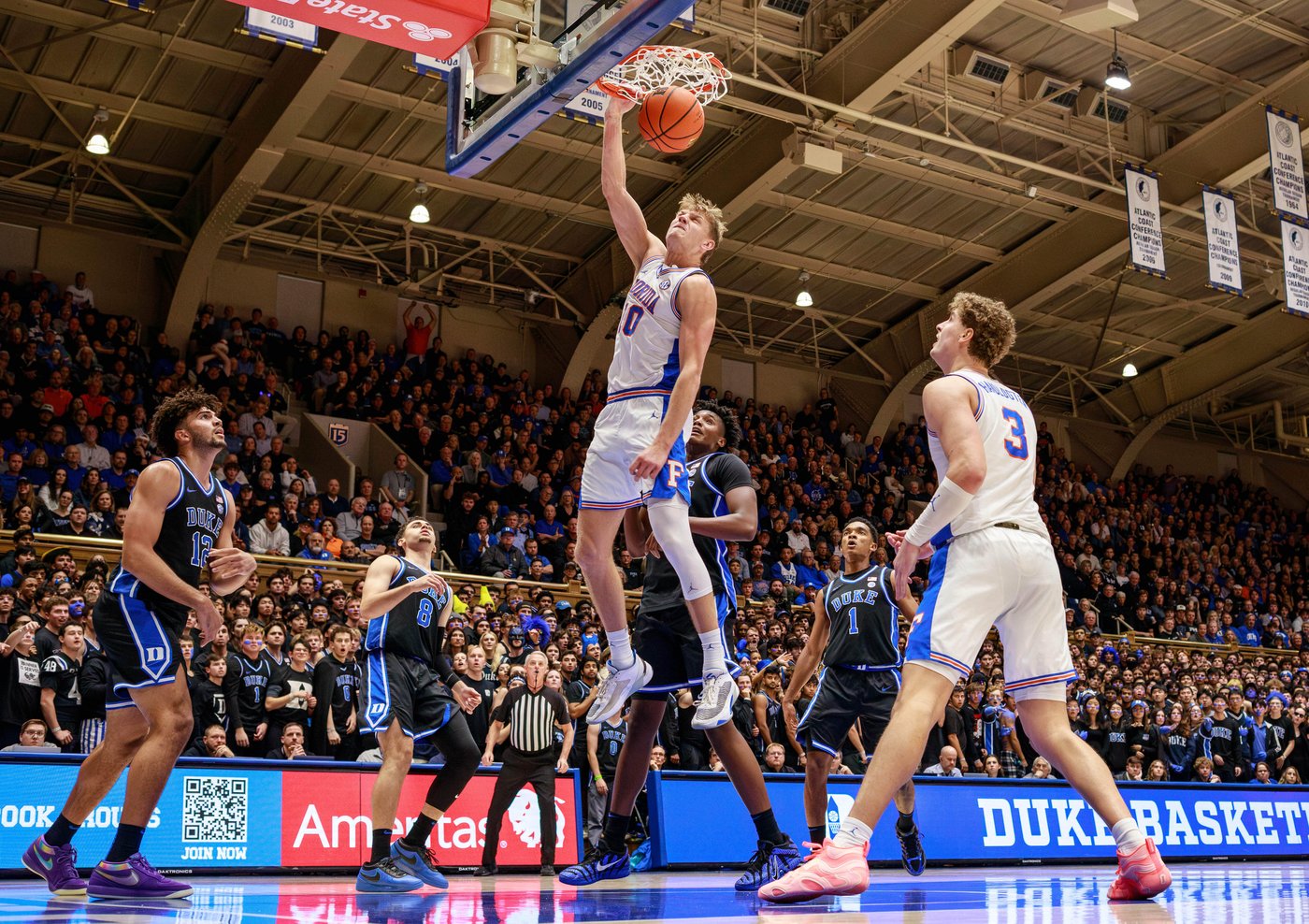 Evans' late 3 helps No. 4 Duke top No. 15 Florida 67-66 in ACC/SEC Challenge | iNFOnews.ca