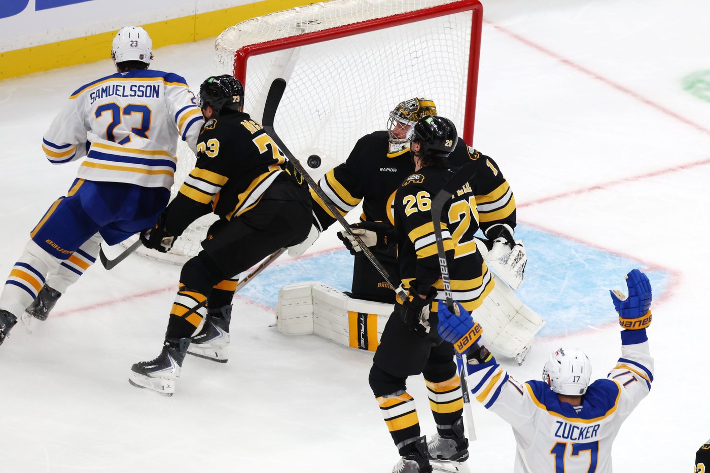Swayman makes 22 saves, Bruins beat Sabres 3-1 to improve to 3-0 | iNFOnews.ca