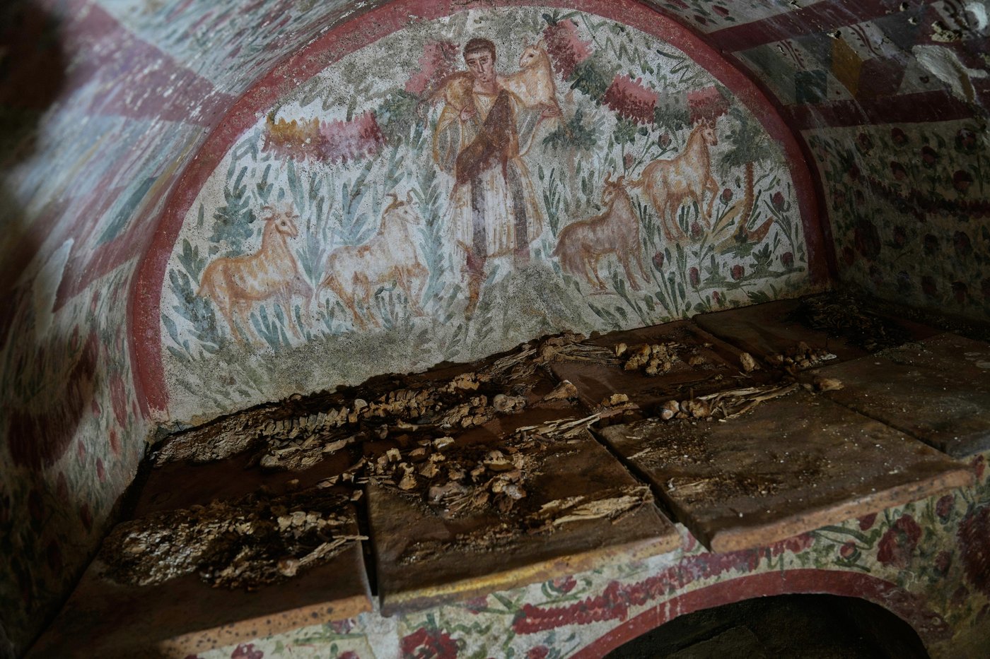 Rare fresco of Jesus as the 'Good Shepherd' uncovered in Turkish town visited by the pope | iNFOnews.ca Rare fresco of Jesus as the 'Good Shepherd' uncovered in Turkish town visited by the pope | iNFOnews.ca