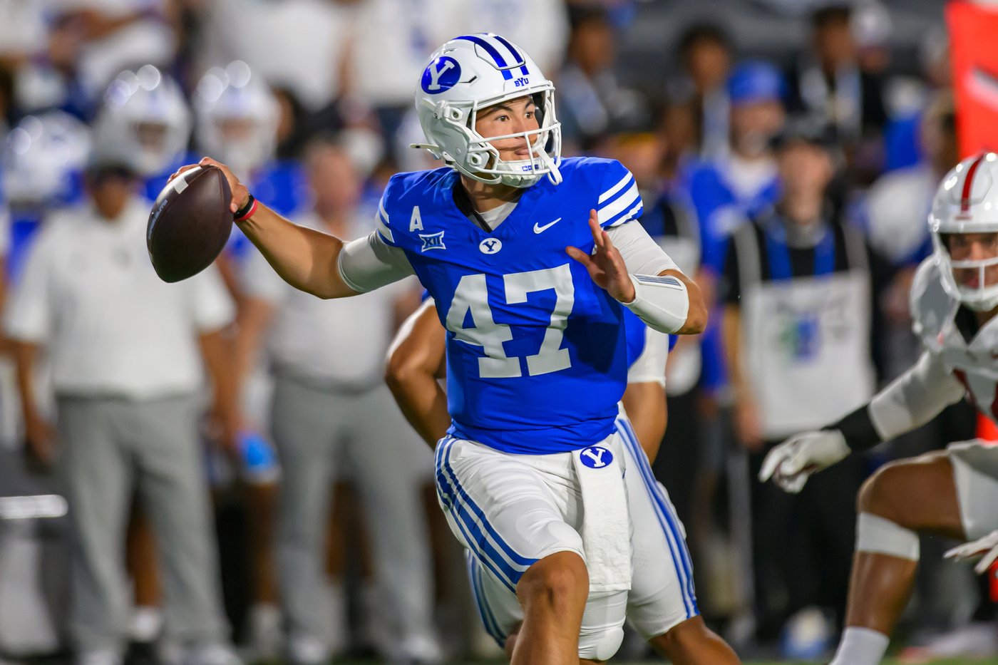 Texas Tech LB who wanted to be a QB and BYU freshman QB wearing No. 47 face off in top-10 matchup | iNFOnews.ca Texas Tech LB who wanted to be a QB and BYU freshman QB wearing No. 47 face off in top-10 matchup | iNFOnews.ca