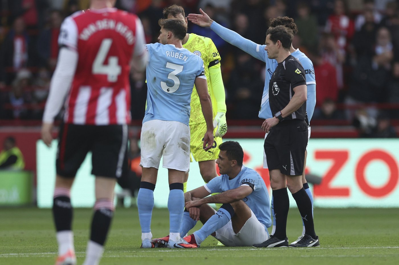 Haaland scores again and Rodri gets another injury in Man City's win at Brentford in Premier League | iNFOnews.ca