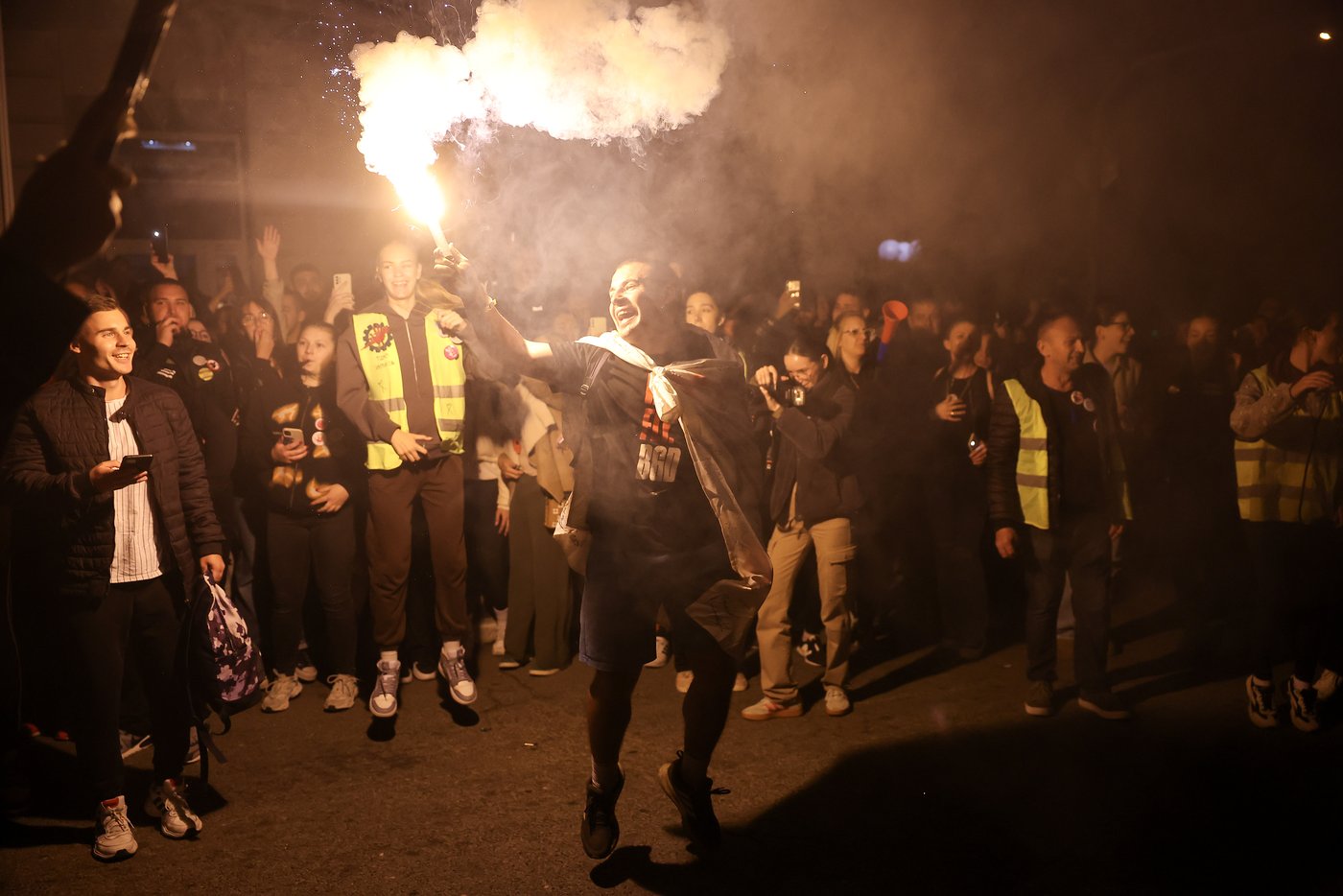 Serbia youth lead thousands on march for weekend rally marking canopy collapse last year, in photos | iNFOnews.ca