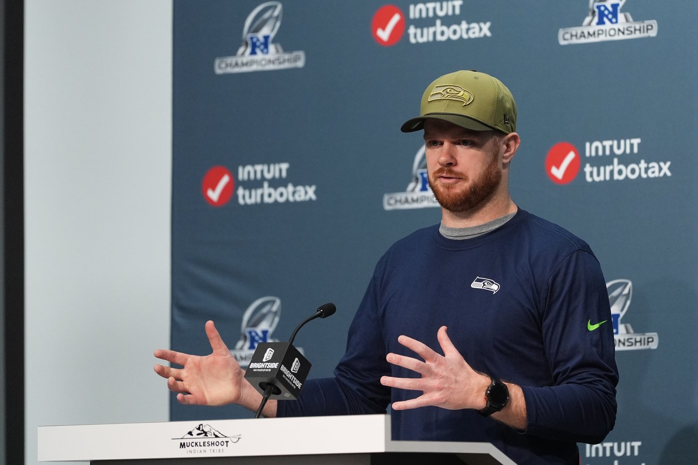 Seahawks QB Sam Darnold feeling 'really good' after playing with oblique injury in divisional round | iNFOnews.ca Seahawks QB Sam Darnold feeling 'really good' after playing with oblique injury in divisional round | iNFOnews.ca