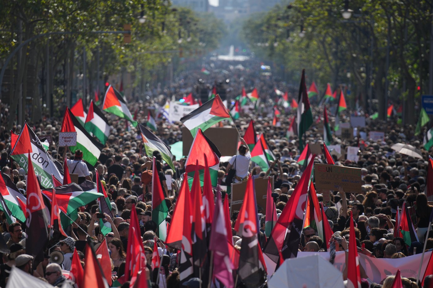 Tens of thousands march in Barcelona to protest against Israel's war in Gaza | iNFOnews.ca