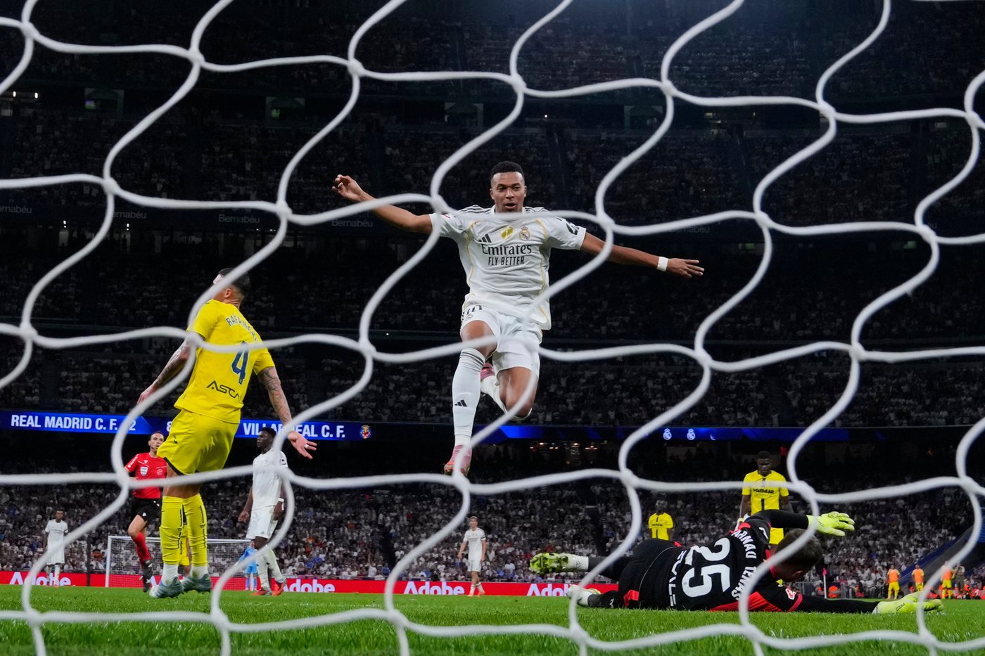 Mbappé scores then limps off as Real Madrid beats Villarreal to top La Liga | iNFOnews.ca