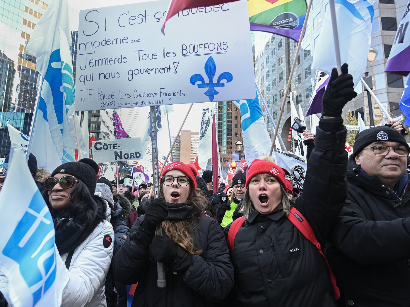 Unions, community groups rally in Montreal against Quebec government policies | iNFOnews.ca