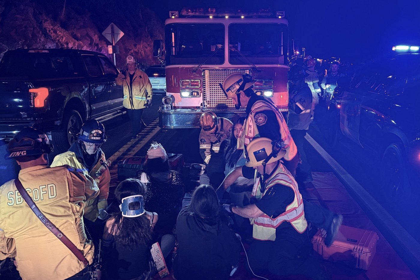 20 taken to hospitals after bus returning from church camp overturns on winding California road | iNFOnews.ca