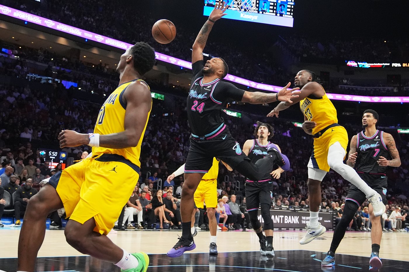 Heat run away in 4th quarter and beat Pacers 142-116 to hand Indiana its 8th straight loss | iNFOnews.ca