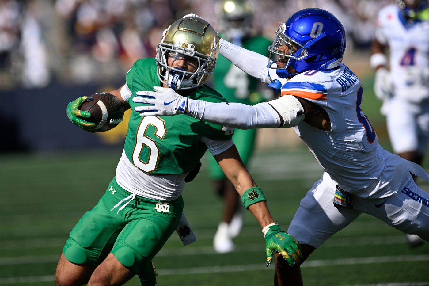 Leonard Moore has 2 interceptions and No. 21 Notre Dame beats Boise State 28-7 | iNFOnews.ca