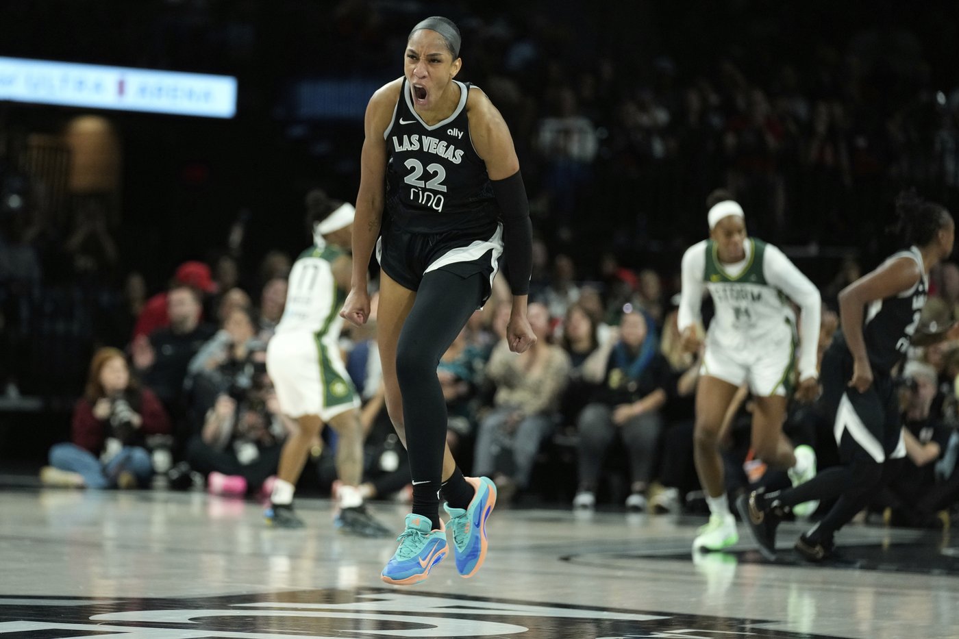 Wilson scores 38, Young has go-ahead basket as the Aces beat the Storm 74-73 to reach WNBA semis | iNFOnews.ca