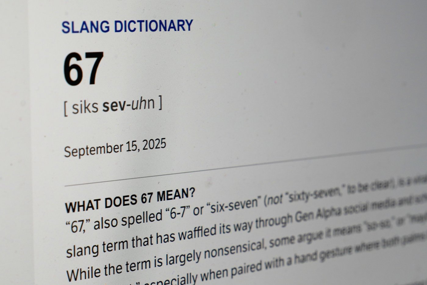 Dictionary.com’s word of the year is '6-7.' But is it even a word and what does it mean? | iNFOnews.ca Dictionary.com’s word of the year is '6-7.' But is it even a word and what does it mean? | iNFOnews.ca