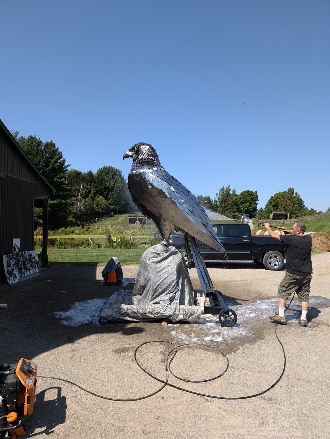 World Cup construction means statue of giant hawk at BMO Field needs new winter home | iNFOnews.ca World Cup construction means statue of giant hawk at BMO Field needs new winter home | iNFOnews.ca