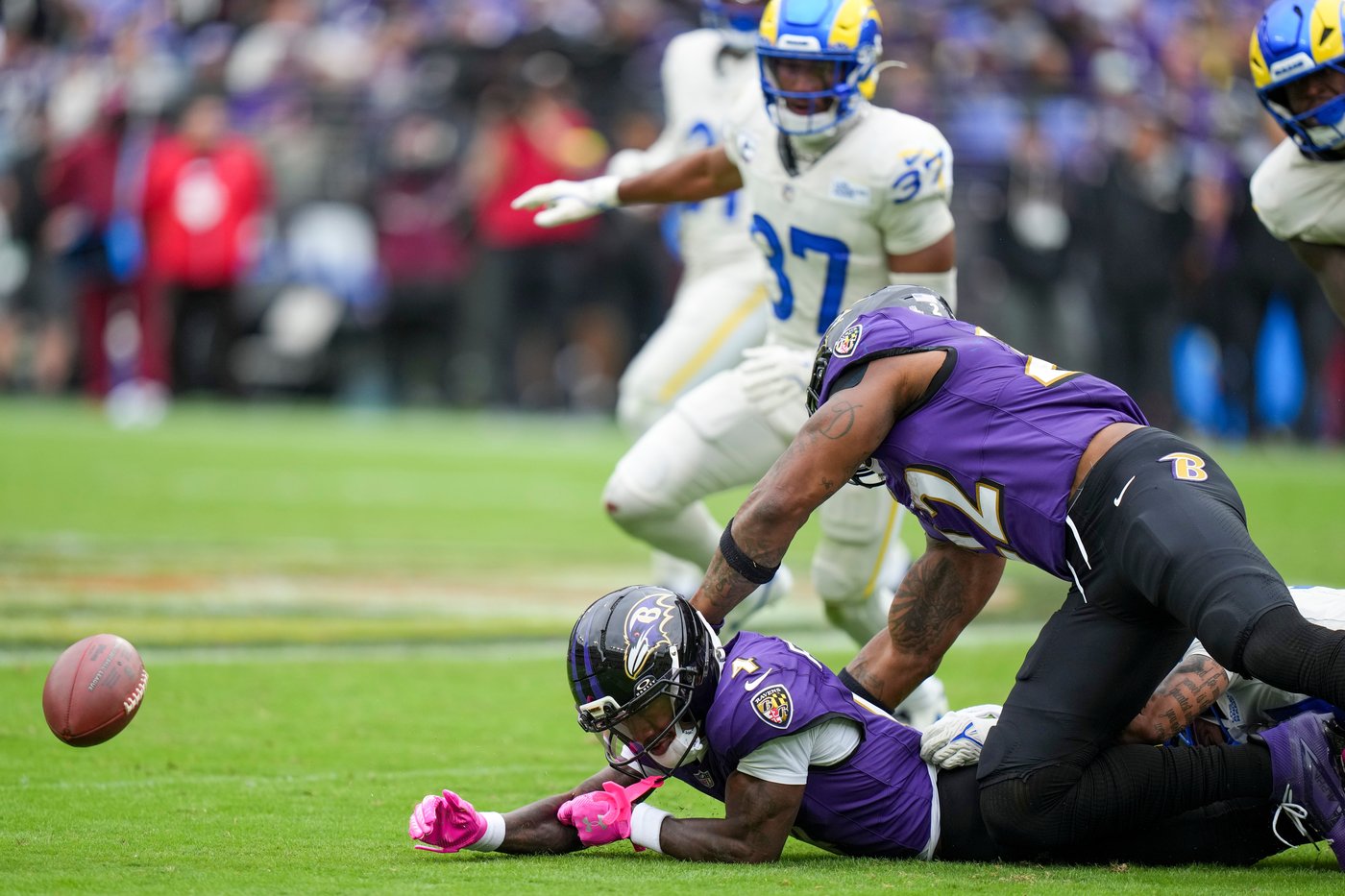 Rams stuff the Lamar Jackson-less Ravens 17-3, dropping Baltimore to 1-5 | iNFOnews.ca