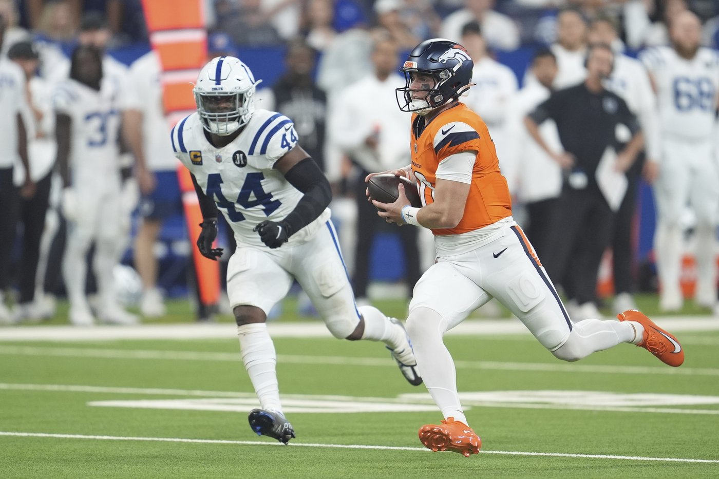 Bo Nix and Sean Payton downplay viral sideline exchange during Broncos' loss to Colts | iNFOnews.ca