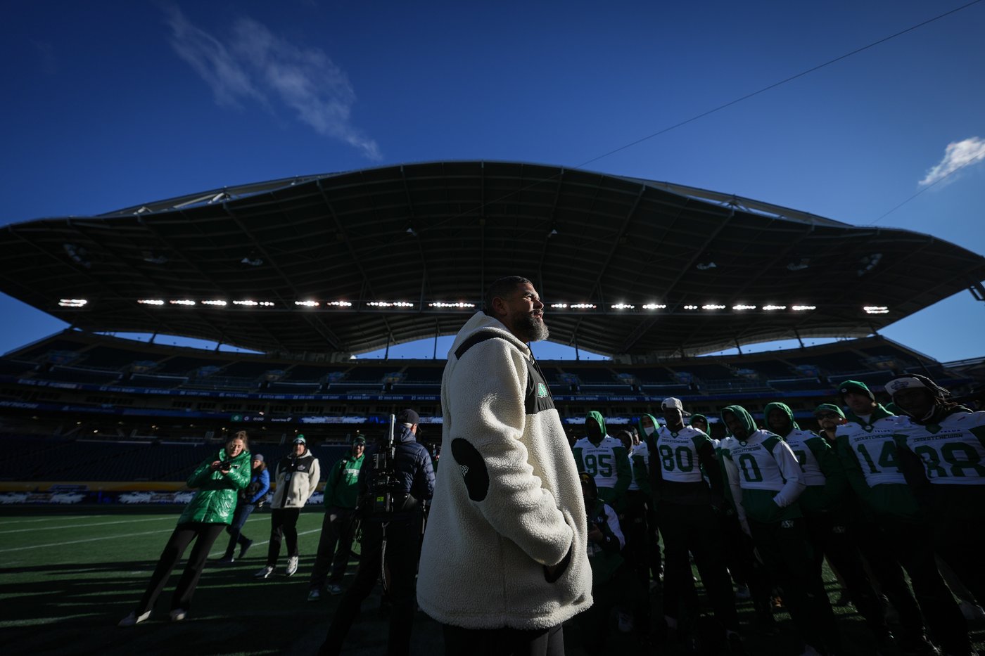 Photo Gallery: Roughriders and Alouettes Walkthrough Stadium Pre-Grey Cup | iNFOnews.ca