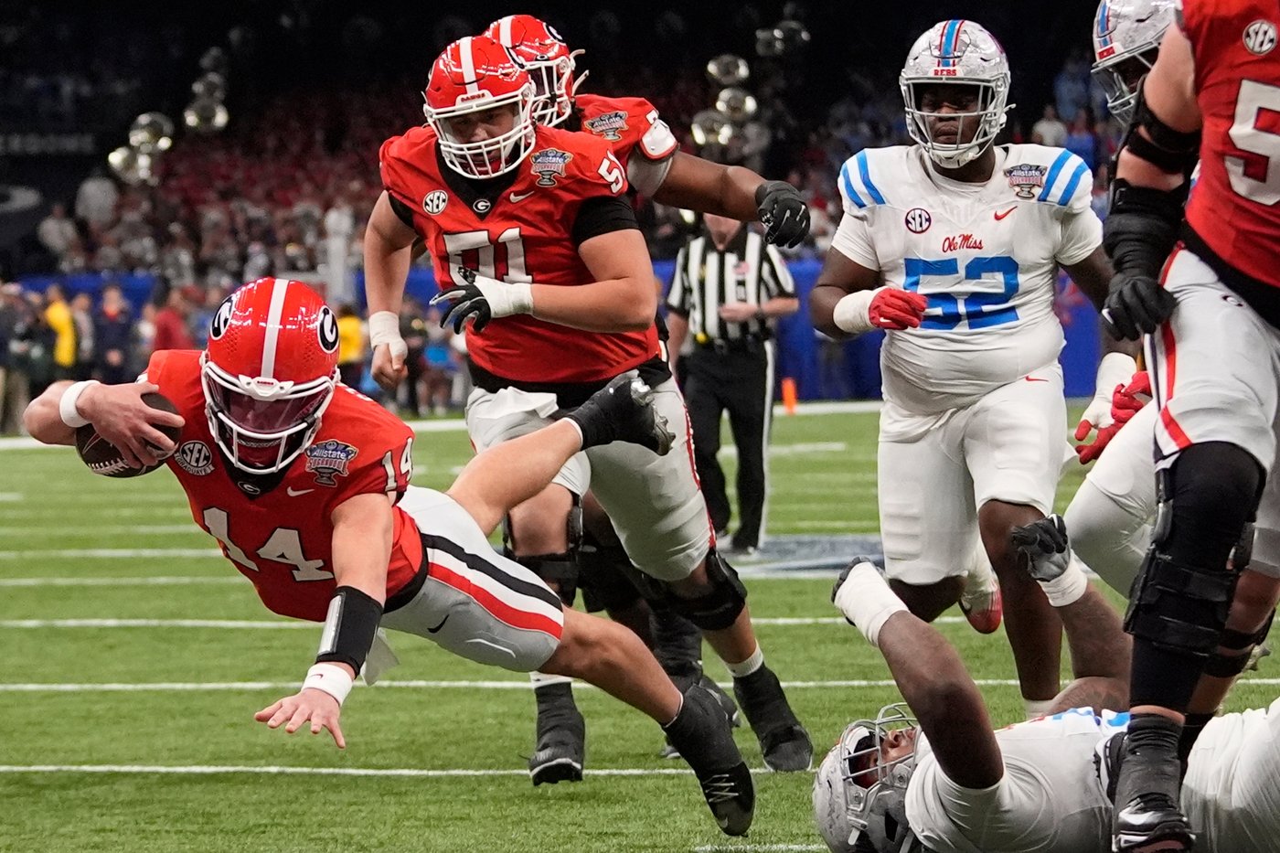 Chambliss, Carneiro lift Mississippi past Georgia 39-34 in Sugar Bowl and into CFP semifinals | iNFOnews.ca