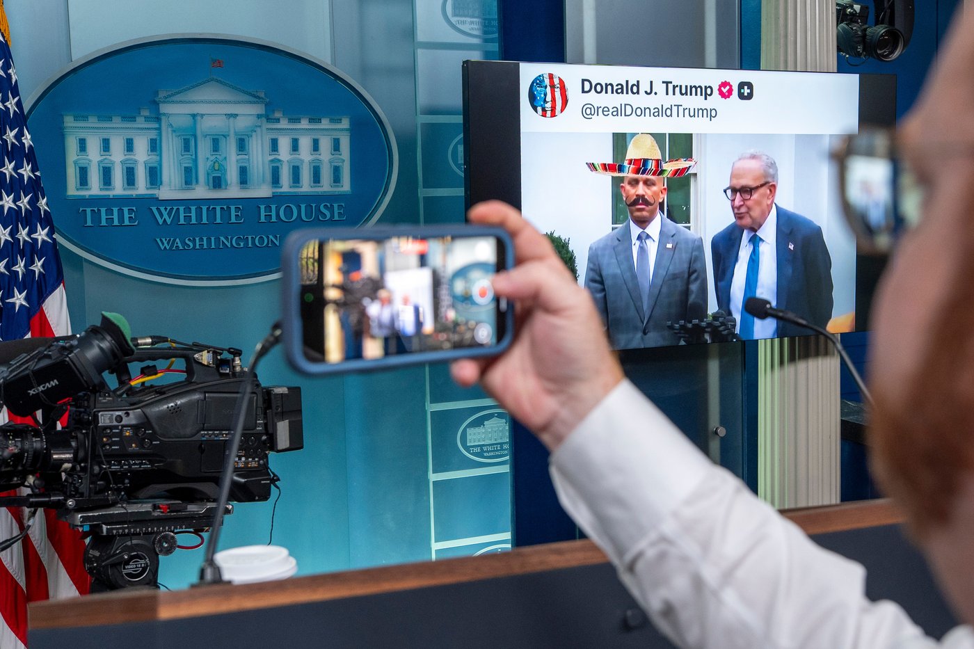 The Oval Office meeting didn't stop a shutdown, but the Trump 2028 hats and a sombrero set a tone | iNFOnews.ca