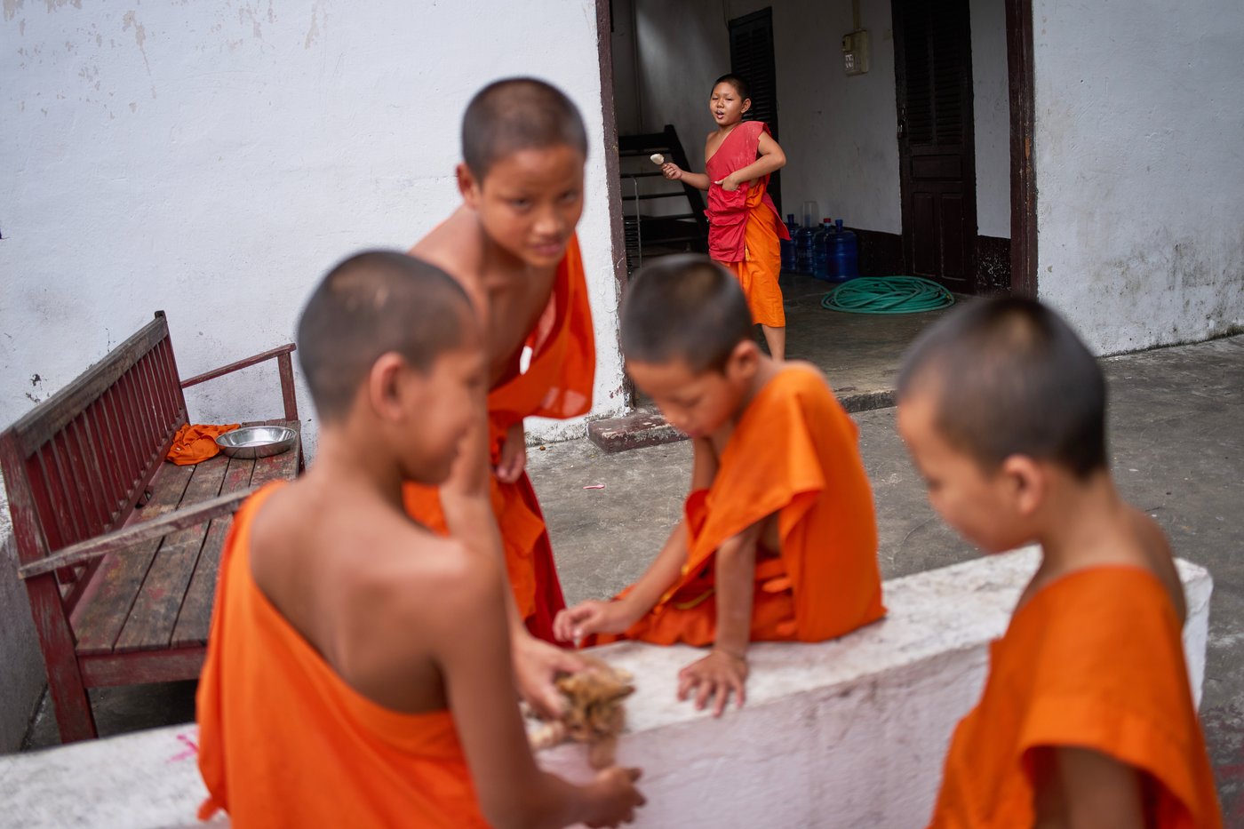 Photos of Buddhist monks in Laos praying in region littered with unexploded bombs | iNFOnews.ca