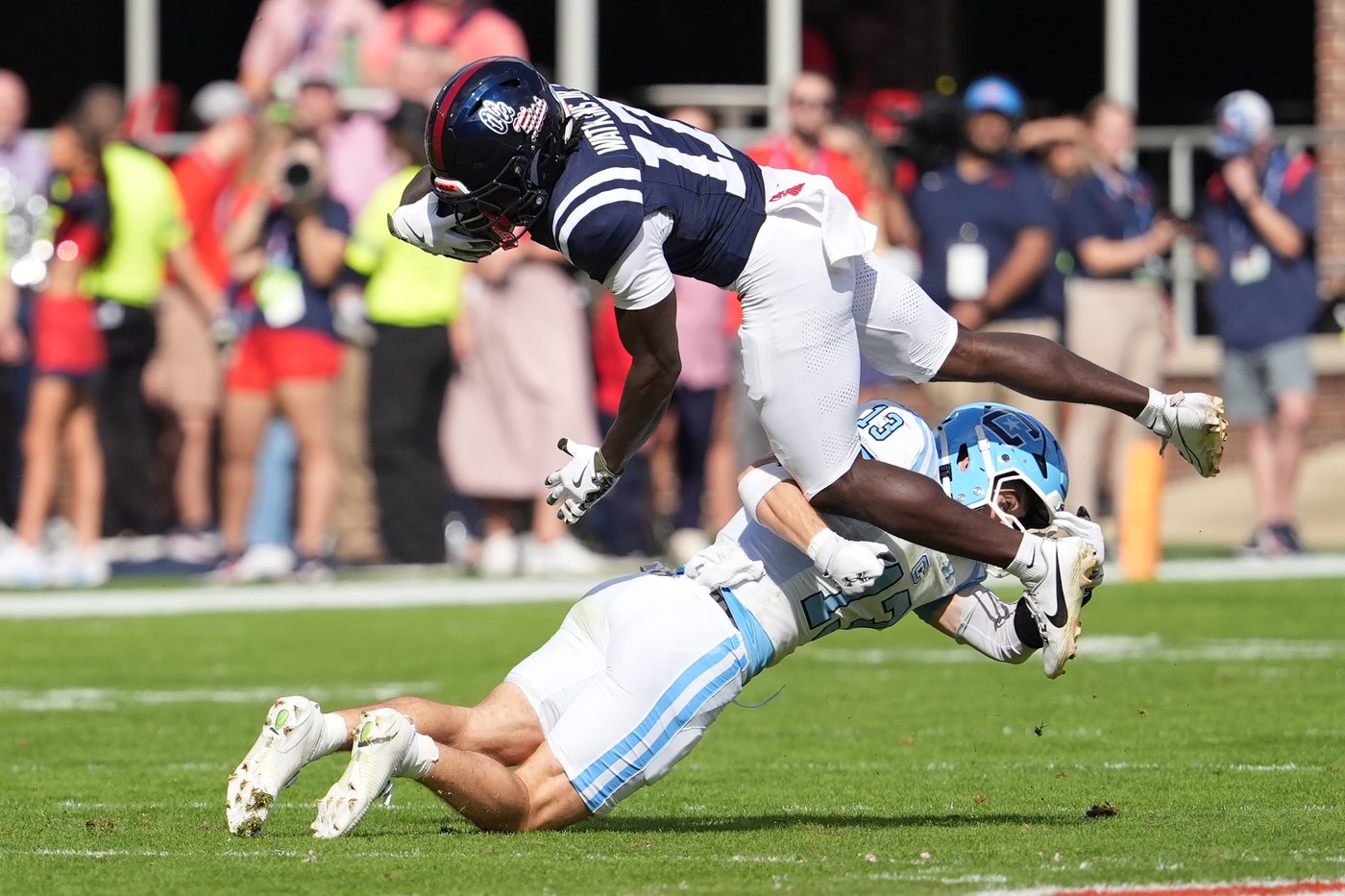 Chambliss passes for 3 scores, Lacy rushes for 3 TDs as No. 7 Mississippi beats The Citadel 49-0 | iNFOnews.ca Chambliss passes for 3 scores, Lacy rushes for 3 TDs as No. 7 Mississippi beats The Citadel 49-0 | iNFOnews.ca