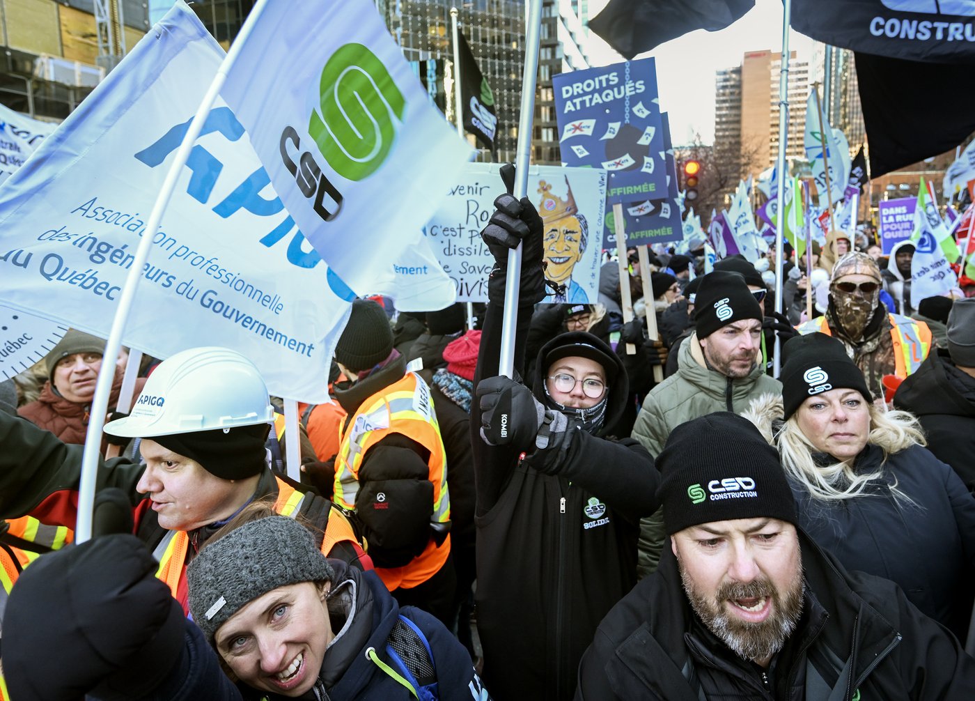 Unions, community groups rally in Montreal against Quebec government policies | iNFOnews.ca