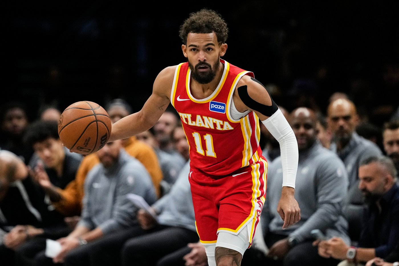 Jalen Johnson and Hawks hold off winless Nets 117-112 after Trae Young exits with knee injury | iNFOnews.ca