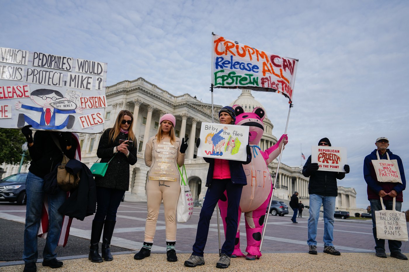Photos of Marjorie Taylor Greene standing with Epstein survivors before House votes on Epstein files | iNFOnews.ca