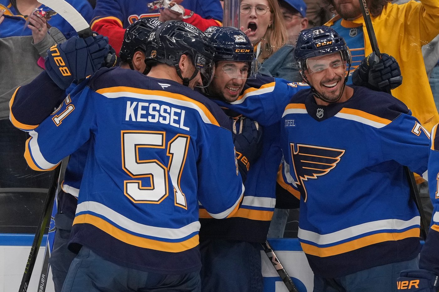 Kyrou, Snuggerud score to back Binnington in the Blues' 3-1 victory over the Stars | iNFOnews.ca Kyrou, Snuggerud score to back Binnington in the Blues' 3-1 victory over the Stars | iNFOnews.ca