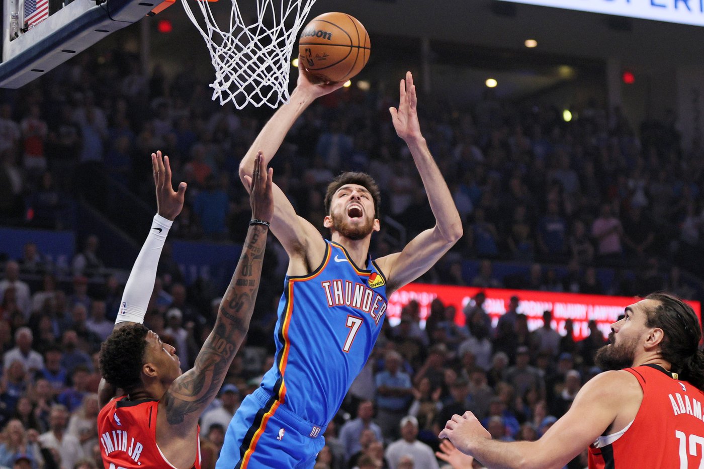 Thunder celebrate ring ceremony, banner unveiling and double-OT win over Durant's Rockets | iNFOnews.ca Thunder celebrate ring ceremony, banner unveiling and double-OT win over Durant's Rockets | iNFOnews.ca