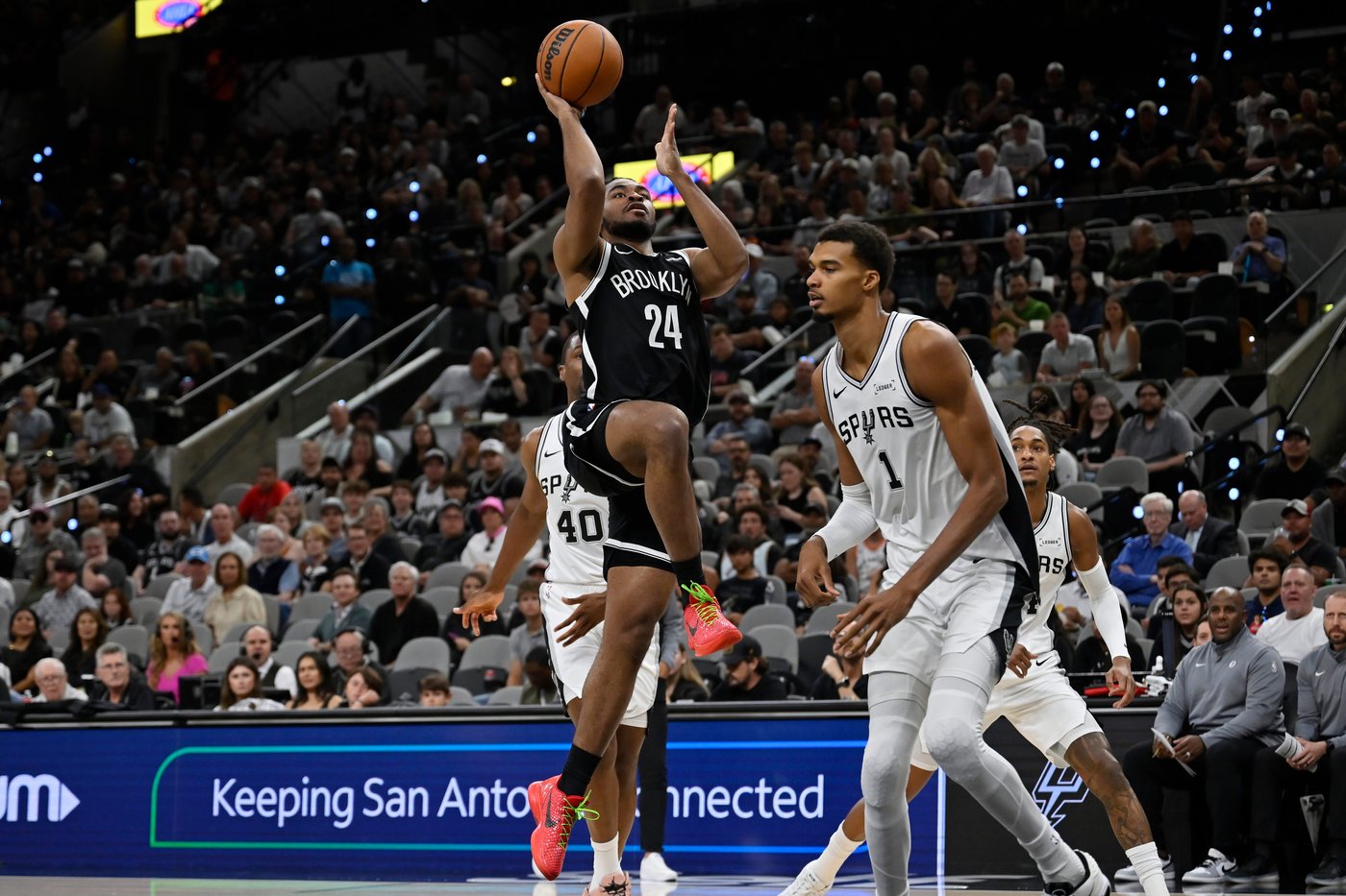 Wembanyama has 31 points and 14 rebounds as Spurs remain unbeaten with 118-107 victory over Nets | iNFOnews.ca Wembanyama has 31 points and 14 rebounds as Spurs remain unbeaten with 118-107 victory over Nets | iNFOnews.ca