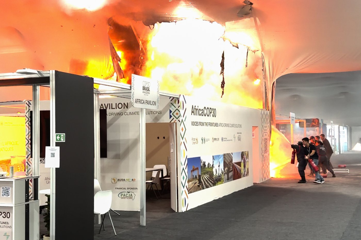 Fire prompts evacuations at UN climate talks in Brazil, and 13 people suffer smoke inhalation | iNFOnews.ca