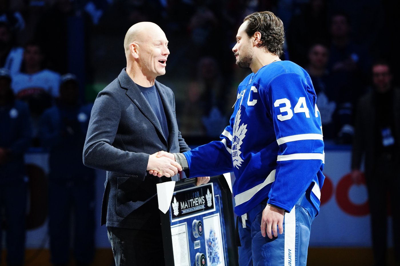 Matthews thrilled with Sundin's special appearance to recognize goals record | iNFOnews.ca