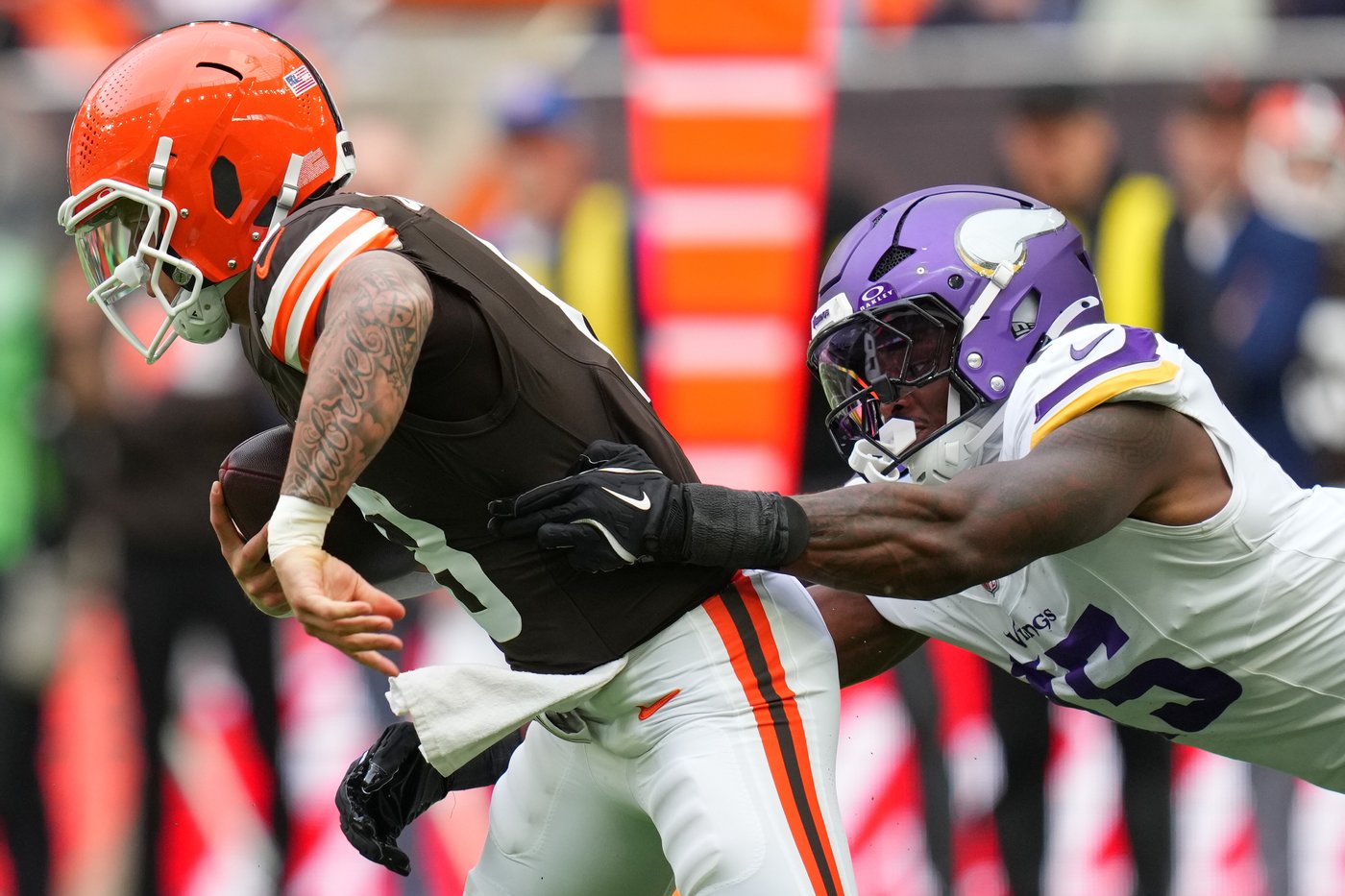 Browns rookie QB Gabriel says 'no moral victories' after 1st NFL start ends in loss to Vikings | iNFOnews.ca