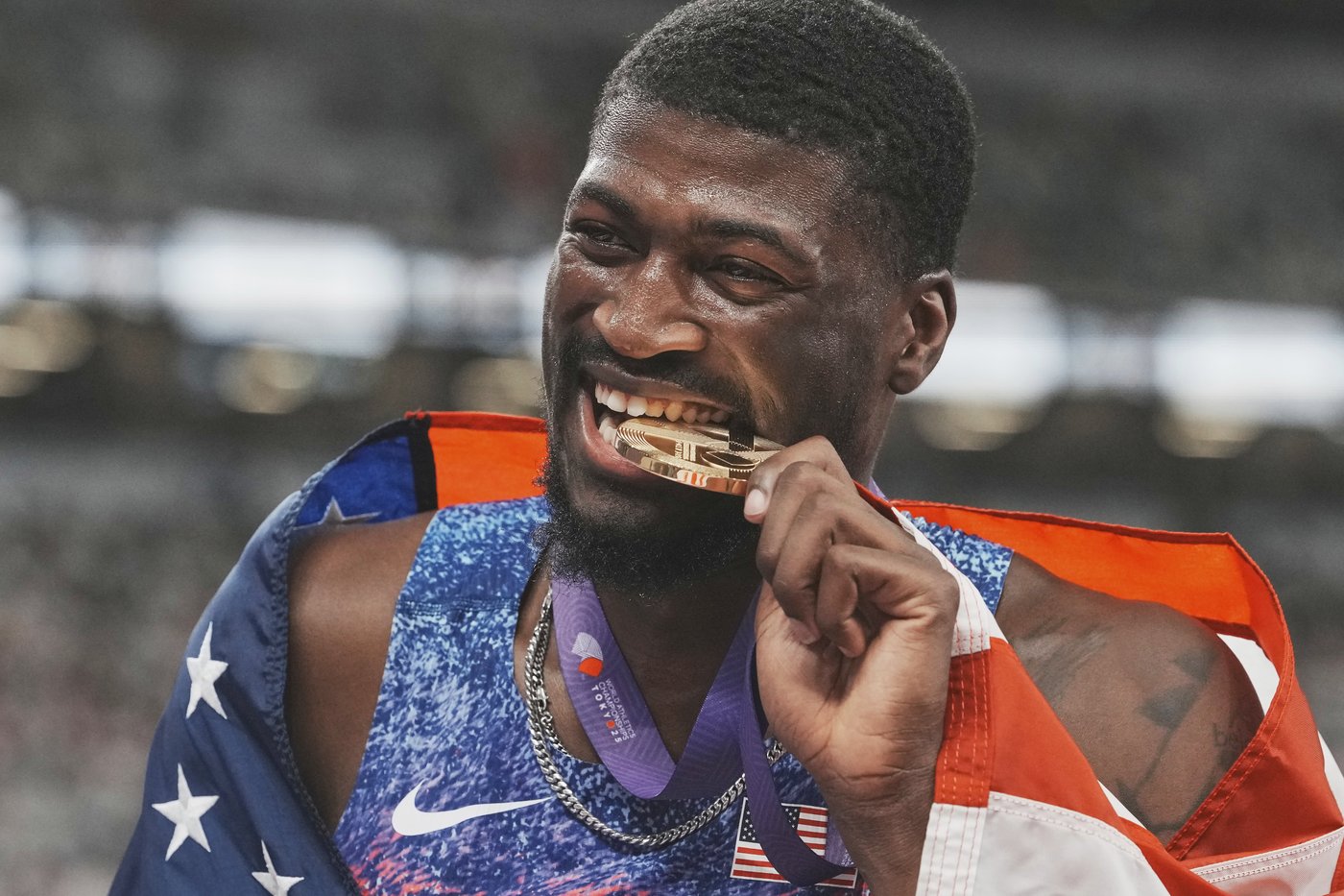American Cordell Tinch goes from the 'couch' to gold medalist in the track and field worlds | iNFOnews.ca