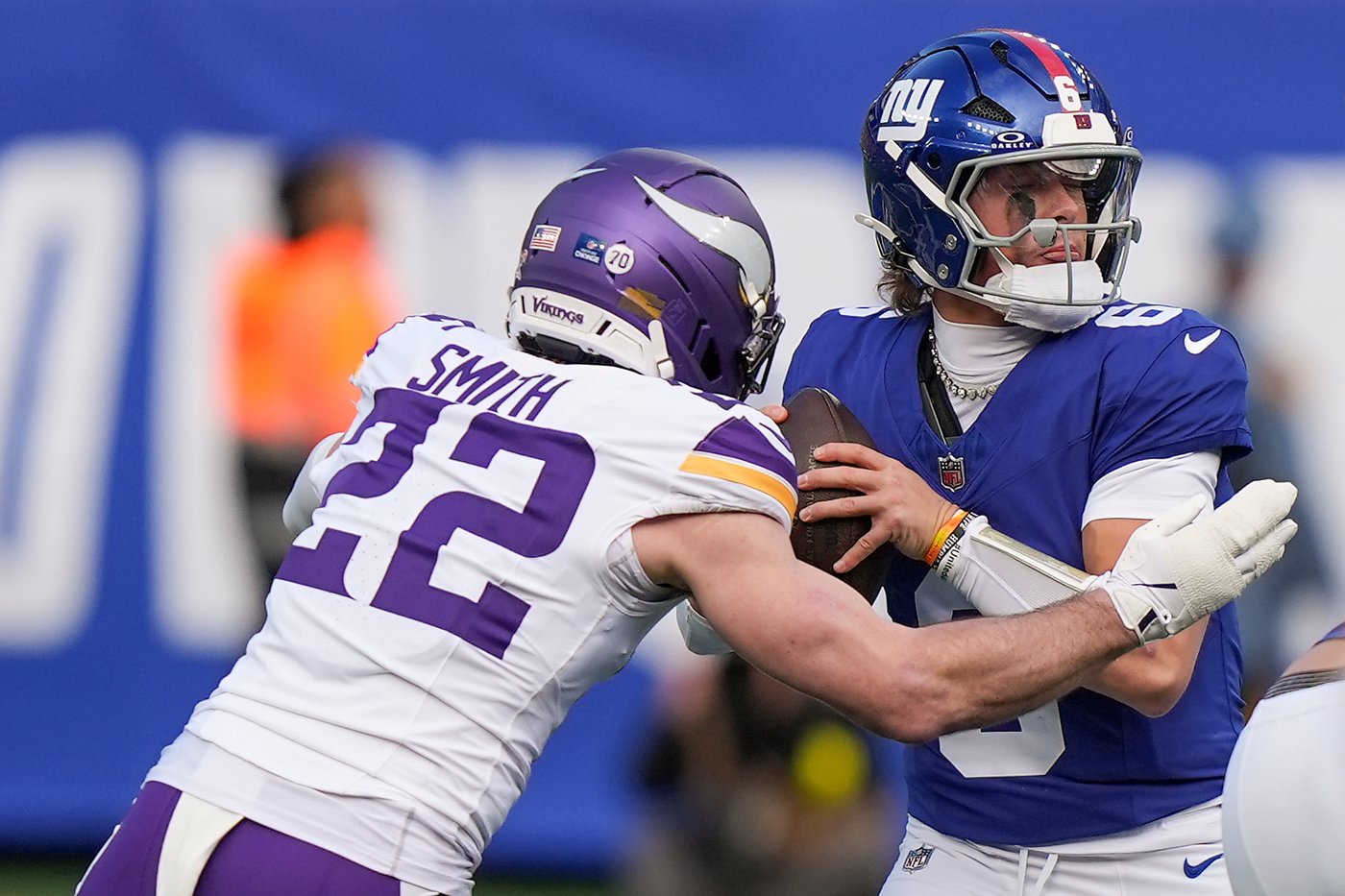 Jaxson Dart has his least productive NFL start in the Giants' ninth consecutive loss | iNFOnews.ca